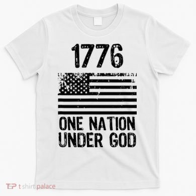 1776 One Nation Under God Patriotic Flag T-Shirt