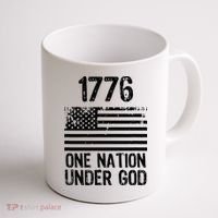 1776 One Nation Under God Patriotic Flag Coffee Mug thumb 1