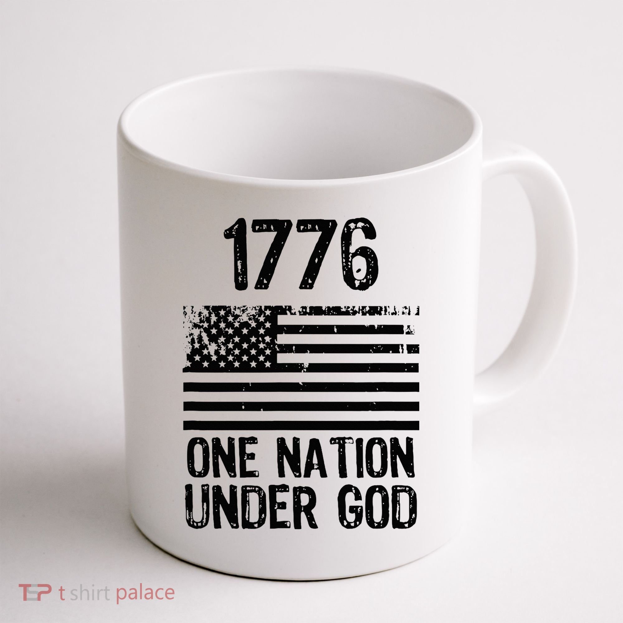 1776 One Nation Under God Patriotic Flag Coffee Mug