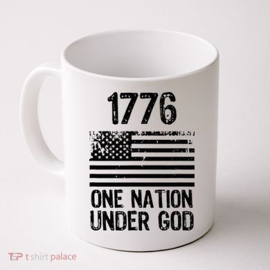 1776 One Nation Under God Patriotic Flag Coffee Mug
