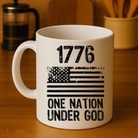 1776 One Nation Under God Patriotic Flag Coffee Mug thumb 4