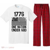 1776 One Nation Under God Patriotic Flag Pajama Set thumb 0