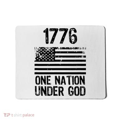 1776 One Nation Under God Patriotic Flag Mousepad