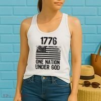 1776 One Nation Under God Patriotic Flag Women's Tank Top thumb 2
