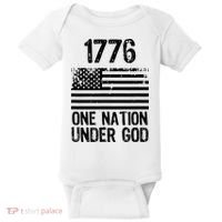 1776 One Nation Under God Patriotic Flag Baby Bodysuit thumb 0