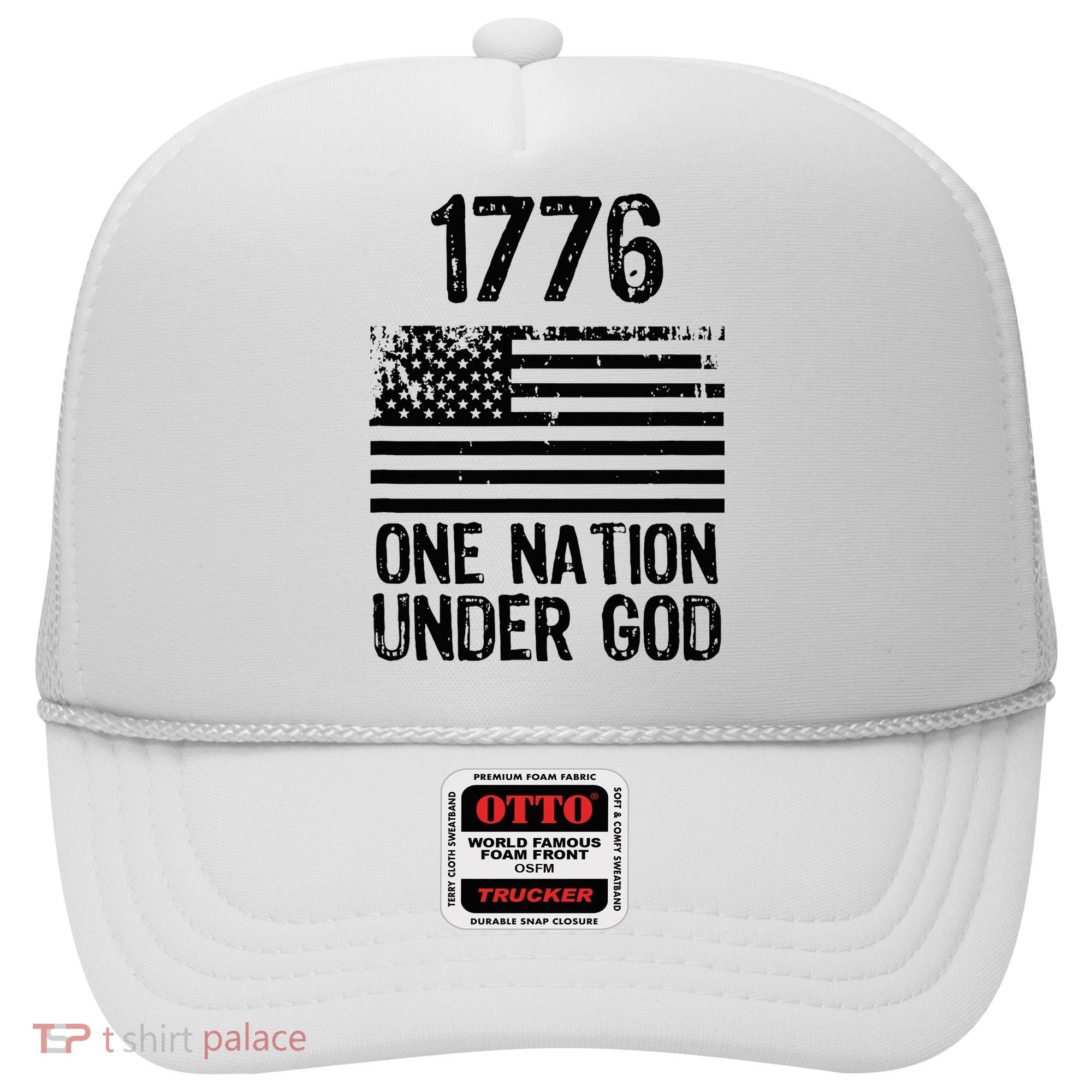 1776 One Nation Under God Patriotic Flag Hat