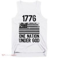 1776 One Nation Under God Patriotic Flag Tank Top thumb 0