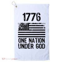 1776 One Nation Under God Patriotic Flag Golf Towel thumb 0