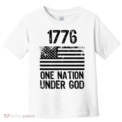1776 One Nation Under God Patriotic Flag Toddler T-Shirt