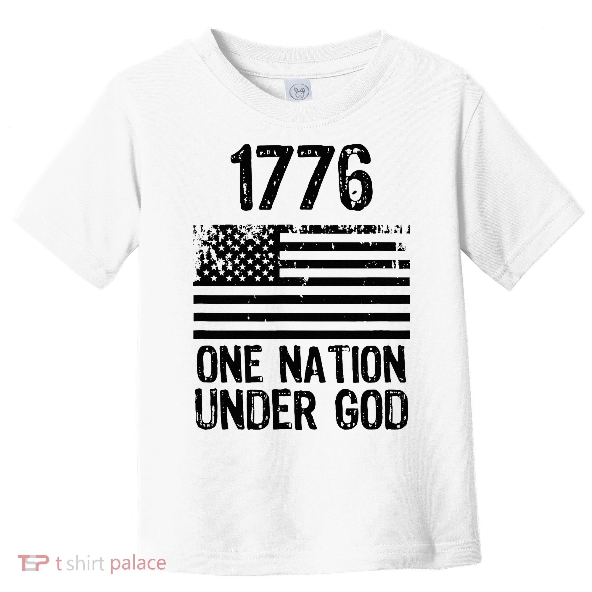 1776 One Nation Under God Patriotic Flag Toddler T-Shirt