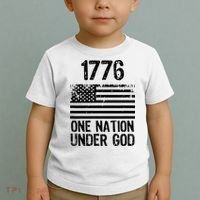 1776 One Nation Under God Patriotic Flag Toddler T-Shirt thumb 2