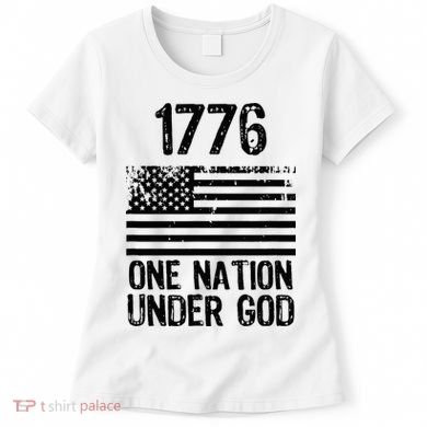 1776 One Nation Under God Patriotic Flag Women's T-Shirt