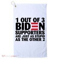 1 Out Of 3 Biden Supporters Are Just As Stupid Golf Towel thumb 0