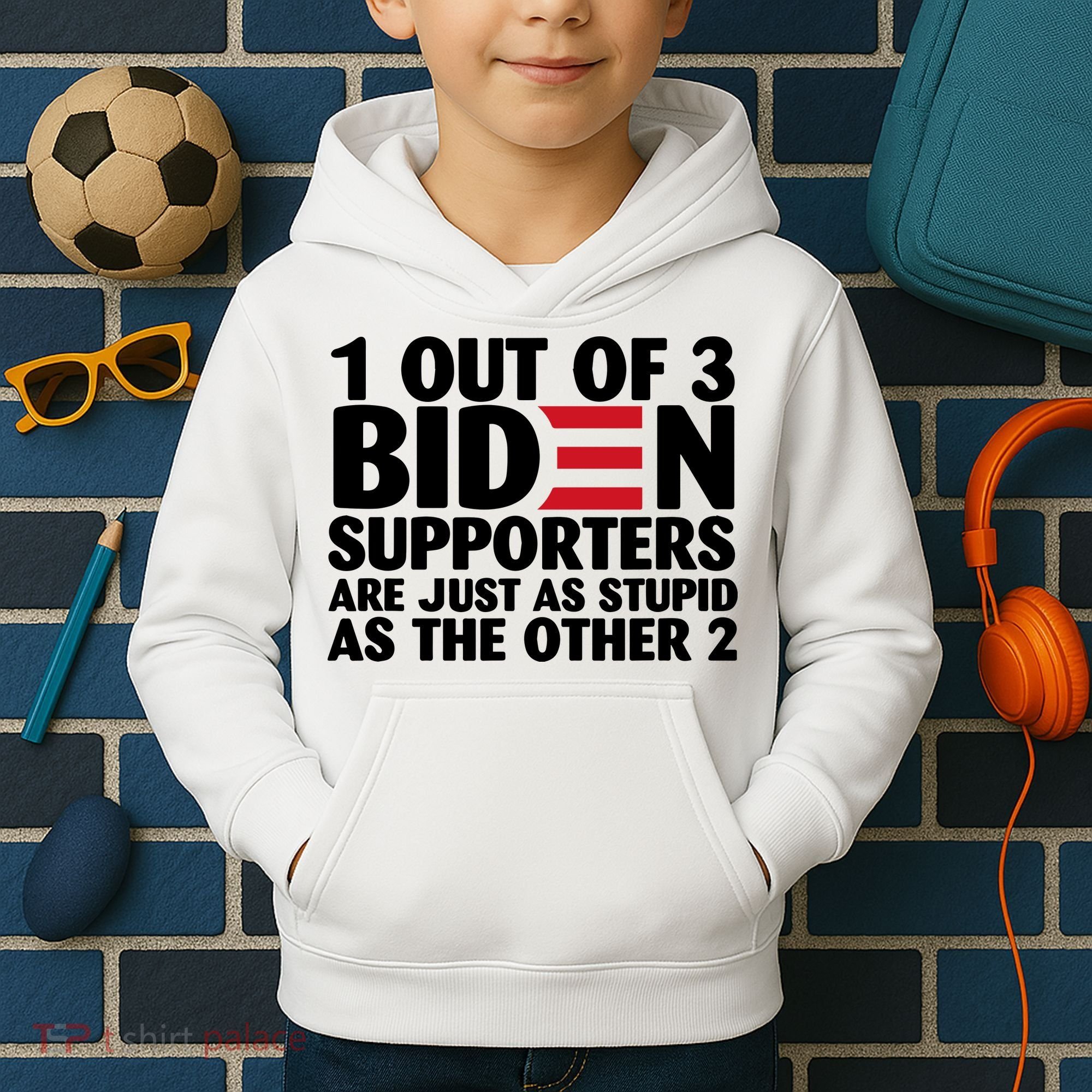 1 Out Of 3 Biden Supporters Are Just As Stupid Kids Hoodie