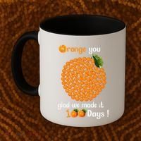 100 Oranges You Glad We Made It 100 Days Coffee Mug thumb 2