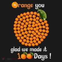 100 Oranges You Glad We Made It 100 Days Baby Bodysuit thumb 2