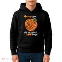 100 Oranges You Glad We Made It 100 Days Kids Hoodie thumb 4