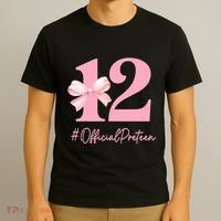 12 Preteen 12th Birthday Girl Coquette 12 Year Old T-Shirt thumb 3