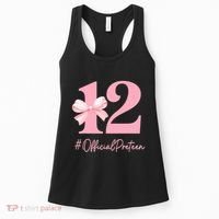 12 Preteen 12th Birthday Girl Coquette 12 Year Old Women's Tank Top thumb 0