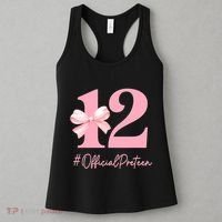 12 Preteen 12th Birthday Girl Coquette 12 Year Old Women's Tank Top thumb 3