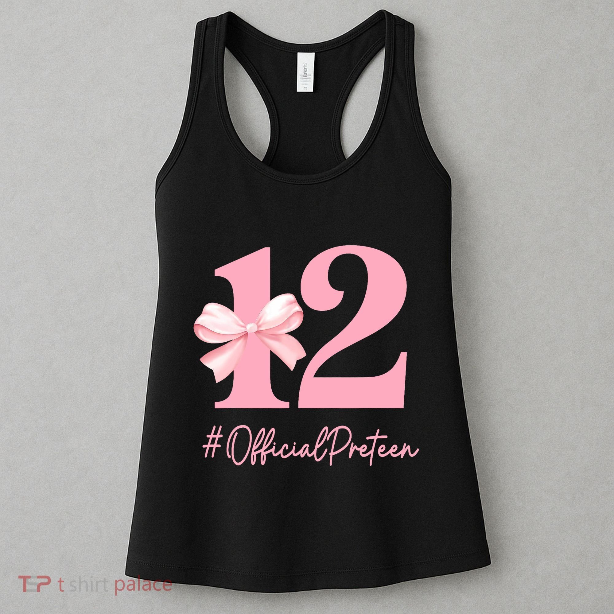 12 Preteen 12th Birthday Girl Coquette 12 Year Old Women's Tank Top
