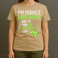 12th Perfect Birthday Boys Gaming 12 Years Old Gifts Gamer T-Shirt thumb 4