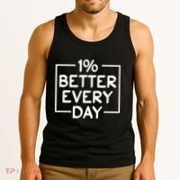 1% Percent Better Everyday Motivational Inspirational Quote Tank Top thumb 3