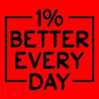 1% Percent Better Everyday Motivational Inspirational Quote Santa Hat thumb 1