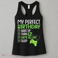 12th Perfect Birthday Boys Gaming 12 Years Old Gifts Gamer Women's Tank Top thumb 3