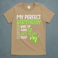 12th Perfect Birthday Boys Gaming 12 Years Old Gifts Gamer T-Shirt thumb 5