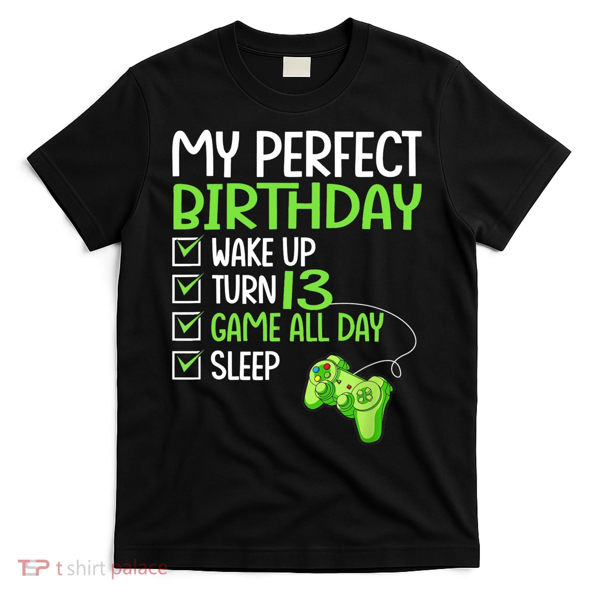 13th Perfect Birthday Boys Gaming 13 Years Old Gifts Gamer TShirt T-Shirt