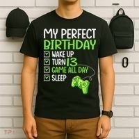 13th Perfect Birthday Boys Gaming 13 Years Old Gifts Gamer TShirt T-Shirt thumb 6