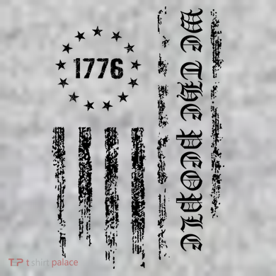 1776 Patriotic Grunge The Baniff Cuffed Pom Beanie