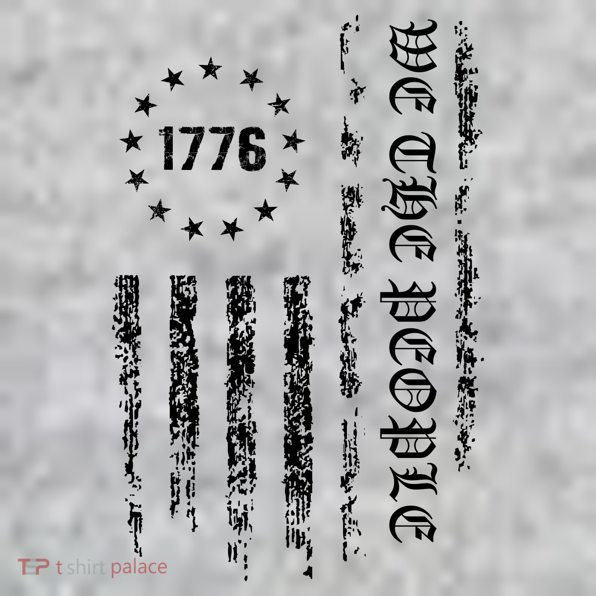 1776 Patriotic Grunge The Baniff Cuffed Pom Beanie