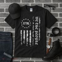 1776 Patriotic Grunge Tall T-Shirt thumb 3