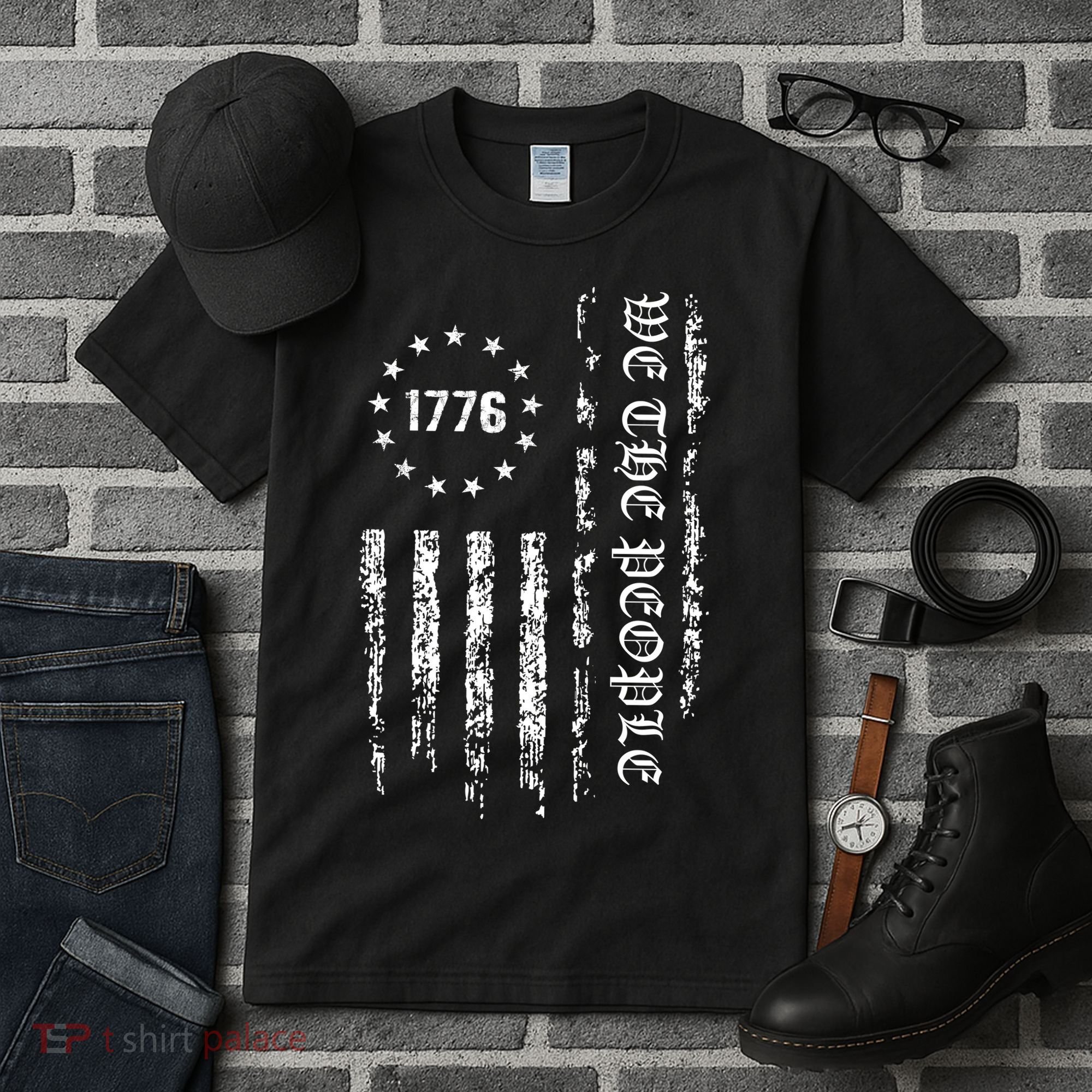 1776 Patriotic Grunge Tall T-Shirt