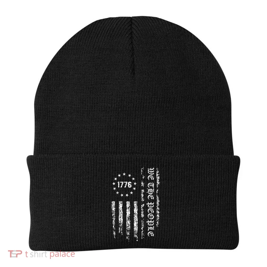 1776 Patriotic Grunge Beanie