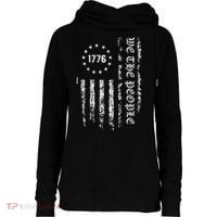 1776 Patriotic Grunge Womens Funnel Neck Pullover Hood thumb 0