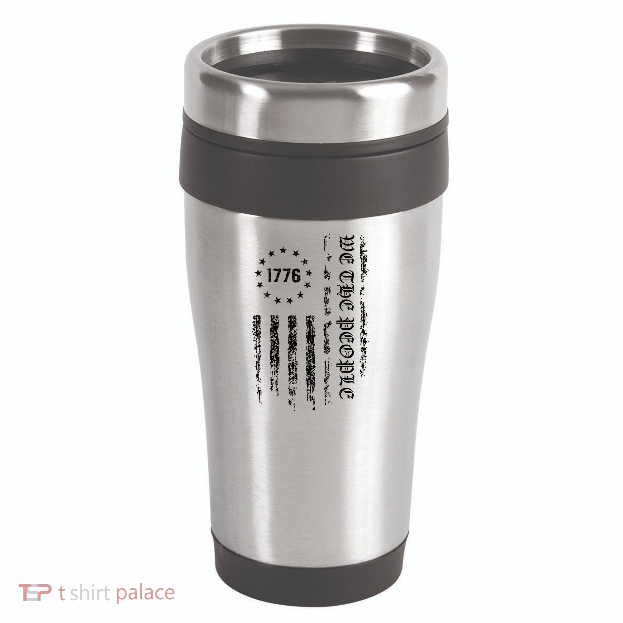 1776 Patriotic Grunge 16oz Travel Tumbler