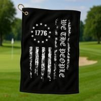 1776 Patriotic Grunge Golf Towel thumb 1