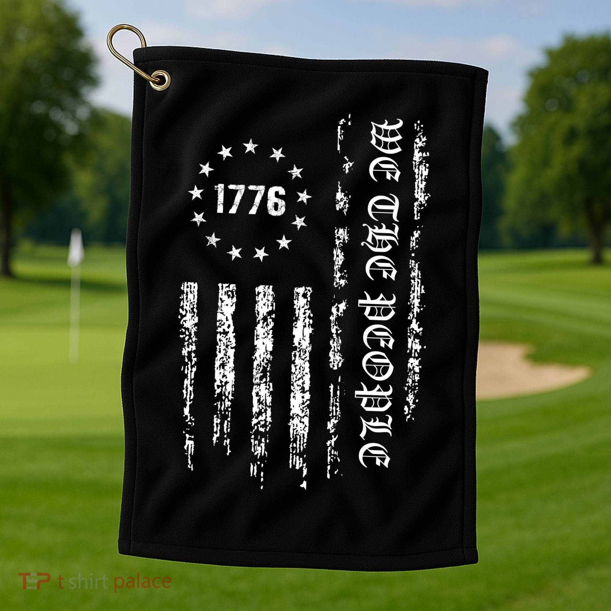 1776 Patriotic Grunge Golf Towel