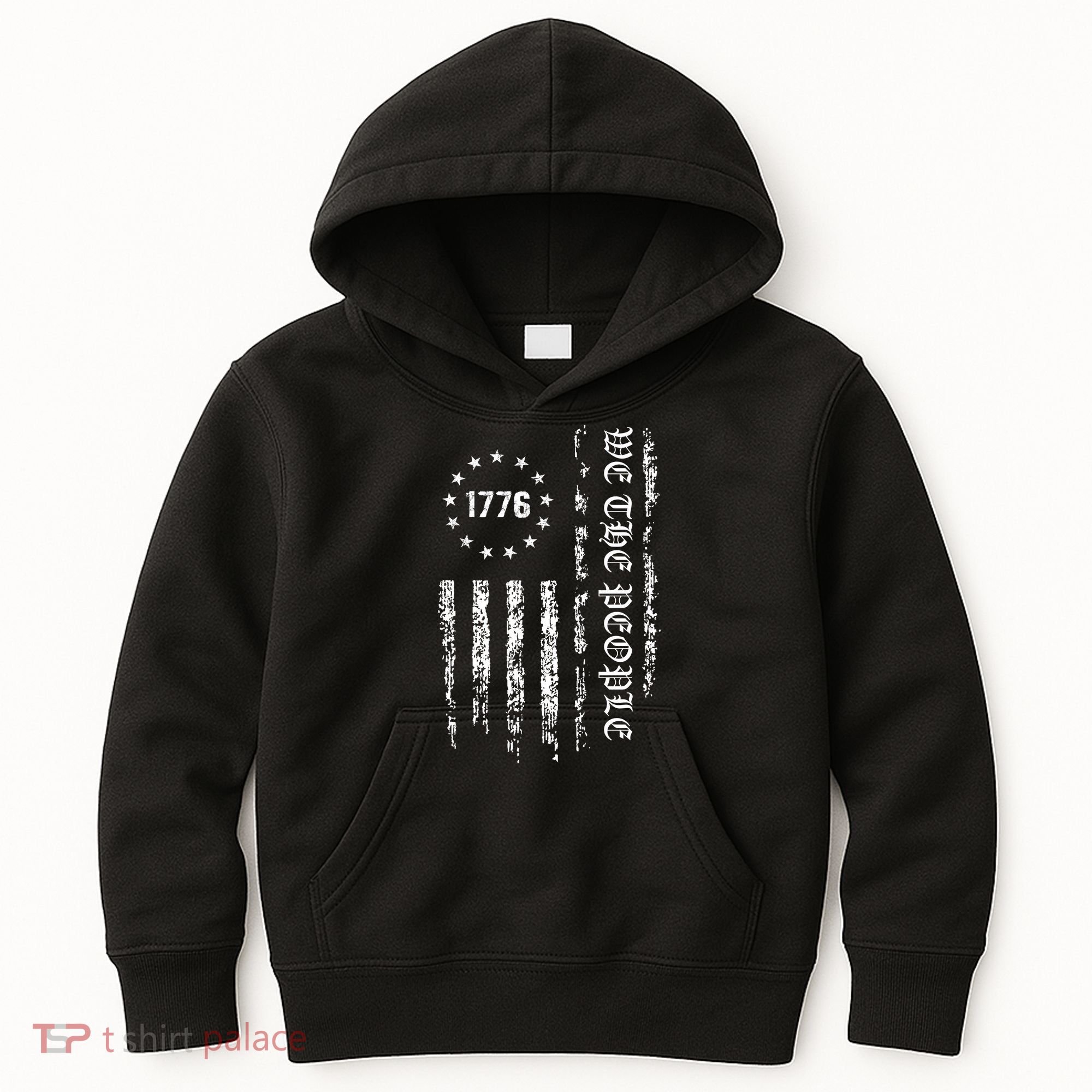 1776 Patriotic Grunge Kids Hoodie