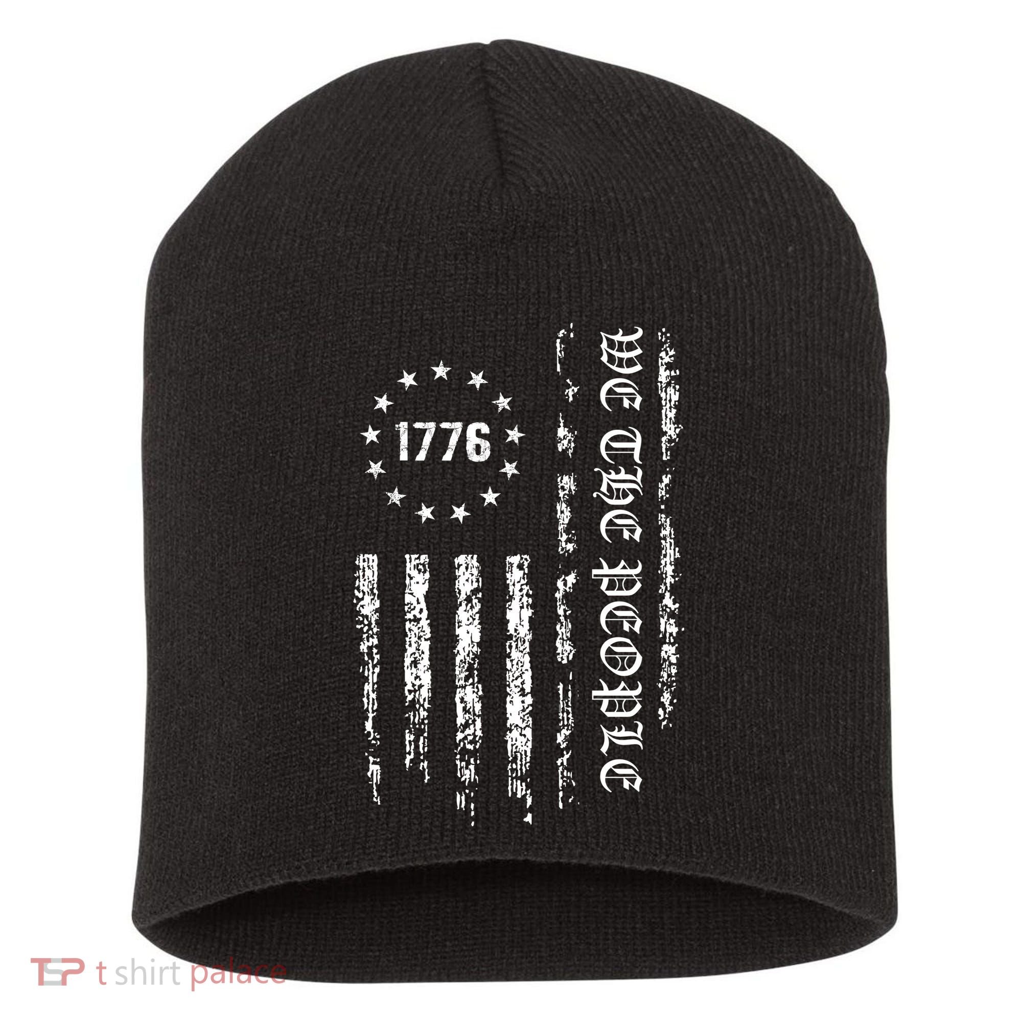 1776 Patriotic Grunge Short Acrylic Beanie