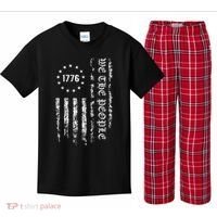 1776 Patriotic Grunge Kids Plaid Pajama Set thumb 0