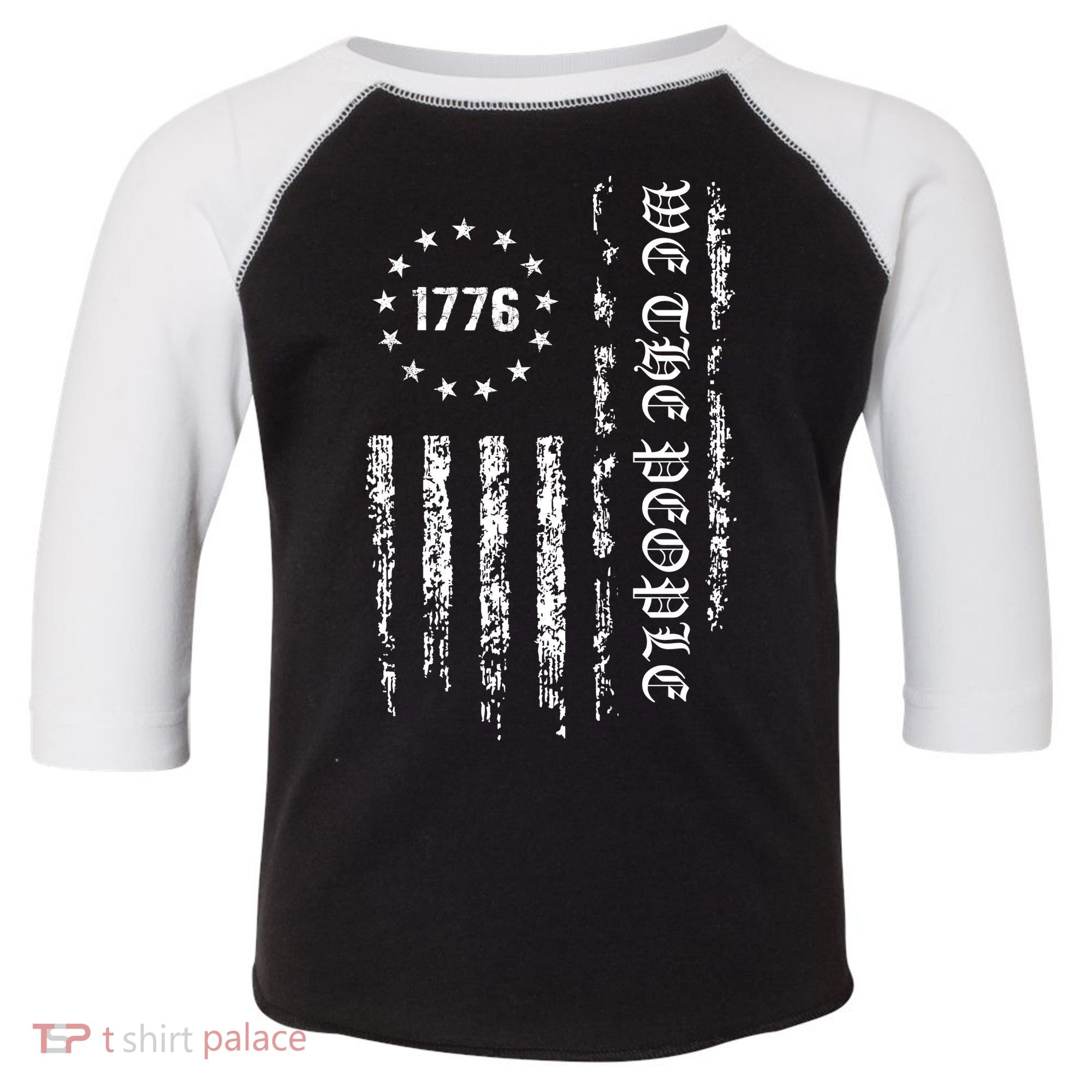 1776 Patriotic Grunge Toddler Fine Jersey T-Shirt