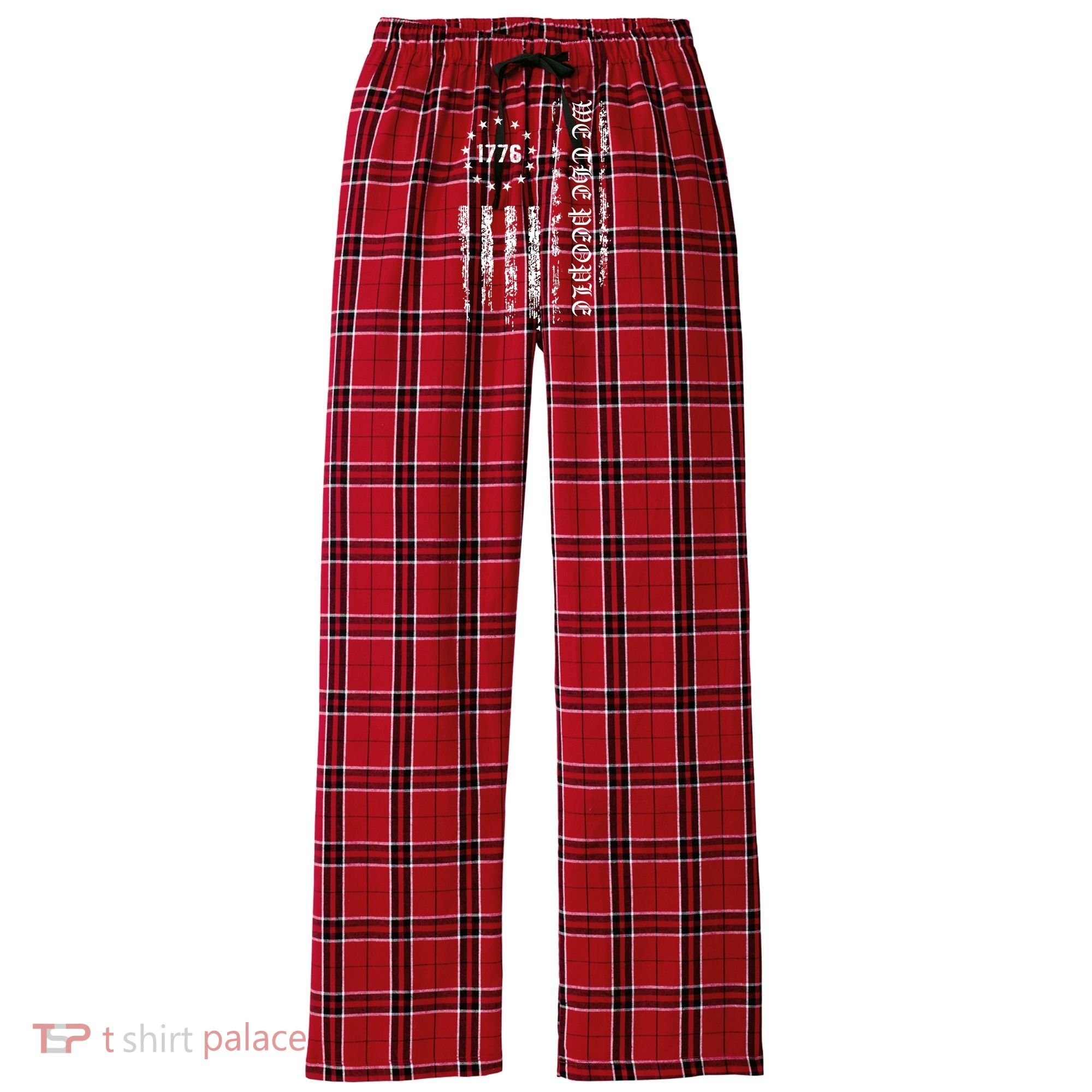 1776 Patriotic Grunge Women's Flannel Plaid Pajama Pants