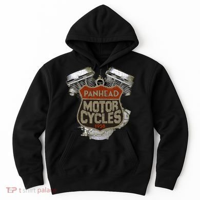 1958 Panhead Motorcycle Vintage Distressed Biker Chopper Rat Hoodie