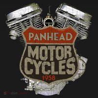1958 Panhead Motorcycle Vintage Distressed Biker Chopper Rat T-Shirt thumb 7