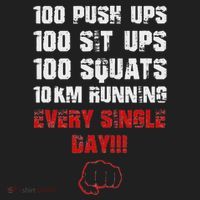 100 Push Ups 100 Sit Ups 100 Squats 10 Km Running Women's Sweatshirt thumb 2