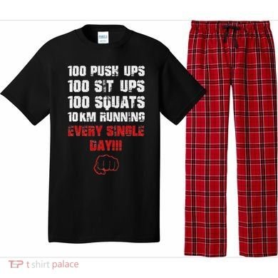 100 Push Ups 100 Sit Ups 100 Squats 10 Km Running Pajama Set